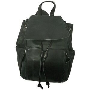 Minimalist St Johns Bay Backpack Women Mini Black Leather Convertible Sling